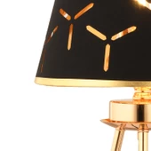 Apliqa Epona Siyah Desenli Şapkalı Gold Modern Dekoratif Salon Abajur thumbnail 4