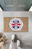 Dijital Baskı Bej London Saat Kulesi Paspas K-3150 - 1