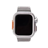 Apple Watch 7 45mm Redclick KRD-126 Kordon + Sert Kasa Koruyuculu Metal Kordon - 5