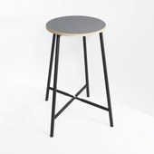 Eportatif Bar Sandalyesi Bar Taburesi Mutfak Sandalyesi Füme 1524 - 5