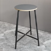 Eportatif Bar Sandalyesi Bar Taburesi Mutfak Sandalyesi Füme 1524 - 2