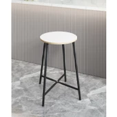 Eportatif Bar Sandalyesi Bar Taburesi Mutfak Sandalyesi Beyaz 1523 - 2