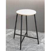 Eportatif Bar Sandalyesi Bar Taburesi Mutfak Sandalyesi Beyaz 1523 - 1