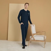 Elitepoint 1625 Erkek Büyük Beden Kışlık Pijama Takım - 1
