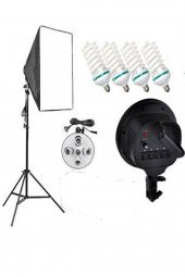 Deyatech Paraflaşh Softbox 5 Duylu 50x70cm YouTuber Video Ve Fotoğarf Çekimleri Süerkli Işık - 1