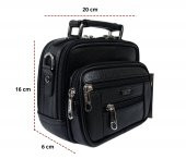 Erkek El ve Omuz Askılı Orta Boy Siyah Çanta - 2