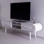 Oval Tv Sehpası Ahşap 2 Çekmeceli Kaliteli ürün - 4