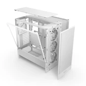 NZXT H5 Flow (2024) Beyaz RGB Temperli Cam USB 3.2 ATX Mid Tower Kasa - 6
