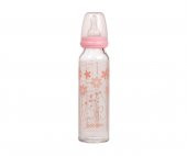 Bebedor Isıya Dayanıklı Cam Biberon 250 Ml - Pembe - 1