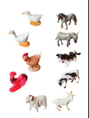 Çiftliğin Minik Dostları Seni Bekliyor! Mini Boy 10 lu Kümes ve Çiftlik Hayvanları Seti - 1