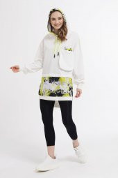Kapşonlu Paraşüt Garnili Penye Sweatshirt - 9