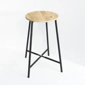 Eportatif Bar Sandalyesi Bar Taburesi Mutfak Sandalyesi Çam 1522 - 4