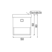 Denko Gloria 50 cm MDF Antrasit Gri Banyo Dolabı Alt Modül ve Seramik Lavabo thumbnail 3