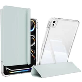 ​​​​​Apple iPad Pro 13 2024 Uyumlu Kılıf Magnetik Ayrılabilen Airbagli Kablosuz Kalem Şarjı-Uyku Modu Sliding Tablet Kıl - 1