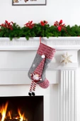 Noel Temalı Dekoratif Hediye Çorap Yılbaşı Çam Ağacı Süsü 50 cm - 1