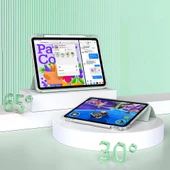 ​​​Apple iPad Air 13 2024 Uyumlu Kılıf Magnetik Ayrılabilen Airbagli Kablosuz Kalem Şarjı-Uyku Modu Sliding Tablet Kılıf - 6