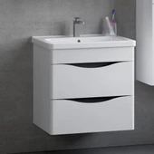 Denko İdea 60 cm MDF aBeyaz Banyo Dolabı Alt Modül ve Seramik Lavabo thumbnail 1