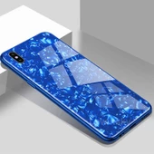 iPhone XS Max Kılıf Mermer Desenli Marbel Cam Silikon Kılıf thumbnail 5