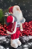 Yılbaşı Süsü Noel Baba Biblo Figür Büyük Boy 45cm -Kayakları, Hediye Çuvalı ve Aksesuarları ile - 11