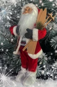 Yılbaşı Süsü Noel Baba Biblo Figür Büyük Boy 45cm -Kayakları, Hediye Çuvalı ve Aksesuarları ile - 8