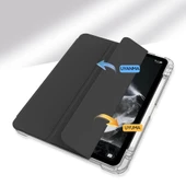 ​​​Apple iPad Air 11 2024 Uyumlu Kılıf Magnetik Ayrılabilen Airbagli Kablosuz Kalem Şarjı-Uyku Modu Sliding Tablet Kılıf - 11