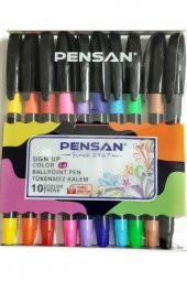 Pensan Tükenmez Kalem Sign Up 1 MM Renkli 10 Lu - 1
