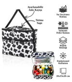 Kamp Piknik Termal Soğutucu Yalıtımlı Buzluk Termos Çanta 22 Lt - 960 Dalmaçya Desenli - 5
