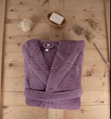 Wellsoft Peluş Yetişkin Kapüşonlu Cepli Bornoz - 4