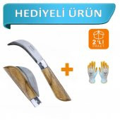 Bayram Paslanmaz Eğri Aşı Bıçağı Çakısı 22 Cm No:3 (Eldiven Hediyeli) - 1