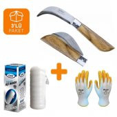 Bayram Aşı Bıçağı Paslanmaz 22 cm No:3 + Aşı Bandı (3lü Paket) - 1