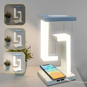 QASUL Kablosuz Şarj Cihazı Masa Lambası, Çift USB Bağlantı Noktası ve 3 Işık Modu Dokunmatik Lamba, Ofis, Yatak Odası, Oturma - 1