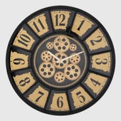DUVAR SAATİ ÇARKLI GOLD - 1