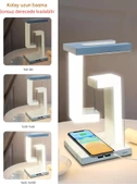 QASUL Kablosuz Şarj Cihazı Masa Lambası, Çift USB Bağlantı Noktası ve 3 Işık Modu Dokunmatik Lamba, Ofis, Yatak Odası, Oturma - 3