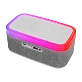 Mikado MD-W8 Bluetooth 1200mAh Kablosuz Şarj, Alarmlı Saat ve RGB Gece Lambası Özellikli Hoparlör - 5