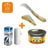 Burcu Aşı Bıçağı 19 cm + Aşı Macunu + Aşı Bandı (3lü Paket) - 1