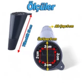 Mobilya Yükseltici Baza Ayağı Koltuk Kanepe Altı Puf Ayakları Açılı Konik 12 cm Antrasit Ayak thumbnail 5