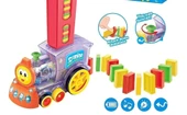 Bebekler ve Çocuklar İçin Eğlence Garantisi! Işıklı, Sesli Domino Dizme Treni - 3