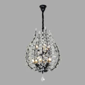 Apliqa Donna Siyah 55'lik Kristal Taşlı Modern Koridor, Salon Avize thumbnail 2