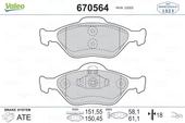 ÖN BALATA FIESTA 1.4TDCİ ABSLİ 00 FUSION 02 MAZDA 121 96 MAZDA 2 03 - 1