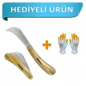 Burcu Aşı Bıçağı Ceviz Aşı Çakısı 19 cm (Eldiven Hediyeli) - 1