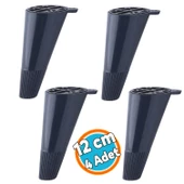 Mobilya Yükseltici Baza Ayağı Koltuk Kanepe Altı Puf Ayakları Açılı Konik 12 cm Antrasit Ayak thumbnail 1