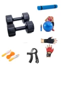 PS SPOR 3 KG DAMBIL X 2 ADET (6 KG) + 5 ÇEŞİT PLASTES VE EGZERSİZ SETİ - 1