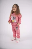 KIZ ÇOCUK KUROMİ MODEL 3 İPLİK ŞARDONLU PAMUK EŞOFMAN TAKIMI - 1
