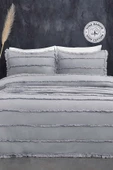Evlen Home Collection Pamuklu Echos Yatak Örtüsü Takımı Günlük Tek Kişilik 2 Parça Dolgulu El İşi - 8