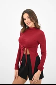 Kadın Önü Büzgü Detaylı Crop Bluz 1867-25 - 11