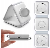 3'ü 1 Arada Katlanabilir Kablosuz Şarj Cihazı, Manyetik Hızlı Kablosuz Şarj Pedi thumbnail 5