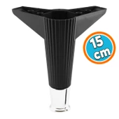 Mobilya Takımı Çekyat Kanepe Sehpa TV Ünitesi Koltuk Ayağı Baza Ayak Siyah Krom 15 cm 4 Adet thumbnail 2