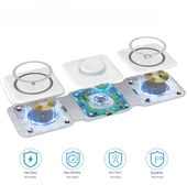 3'ü 1 Arada Katlanabilir Kablosuz Şarj Cihazı, Manyetik Hızlı Kablosuz Şarj Pedi thumbnail 2