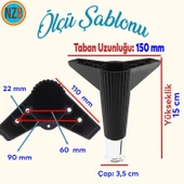 Mobilya Takımı Çekyat Kanepe Sehpa TV Ünitesi Koltuk Ayağı Baza Ayak Siyah Krom 15 cm 4 Adet thumbnail 3