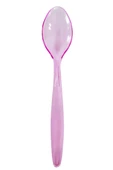 Plastik Şeffaf Pembe Sup Kaşık - Tatlı Dondurma Kaşığı - 12.5 Cm. - 50 Adetlik 3 Paket thumbnail 2